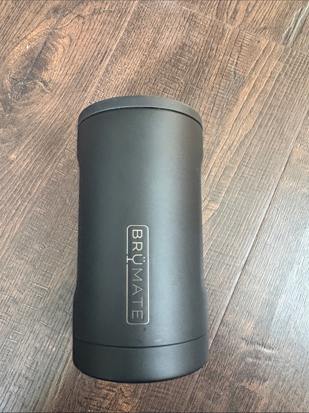 BrüMate Insulated Stainless Steel Can Cooler with Lid, Black Solid slim can